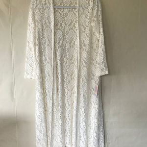 LuLaRoe Sarah S-White Lace